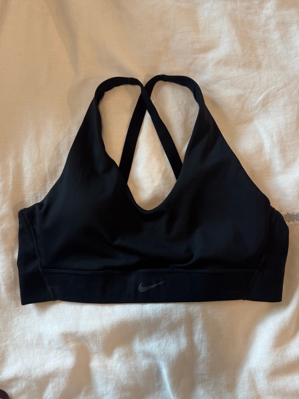 Nike Black Cross-Strap Sports Bra